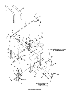 Control Group - Left Hand (7502144) Diagram and Parts List for 7800819 (C950-60107-0)(2011) Briggs and Stratton Lawn Tractor
